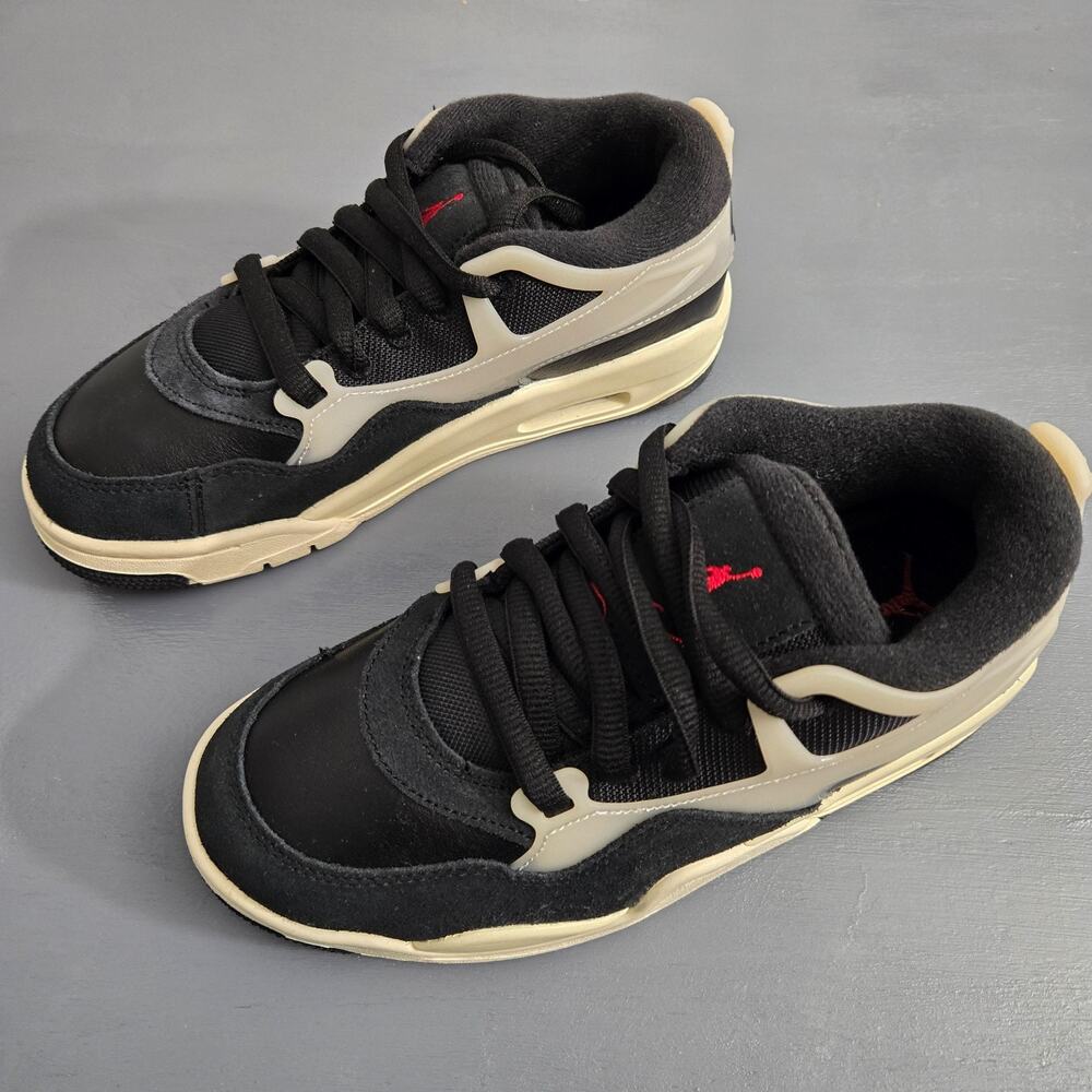 Air Jordan 4 RM GS 4.5Y Black Red Coconut Milk Women's 6 FQ7940-001 Sneakers